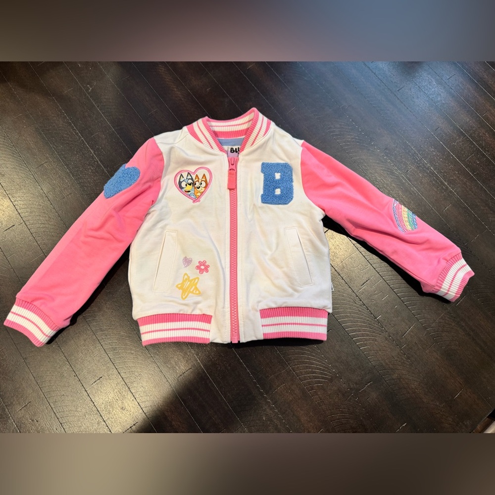 Little Sleepies Bluey Bomber Jacket Size 2T